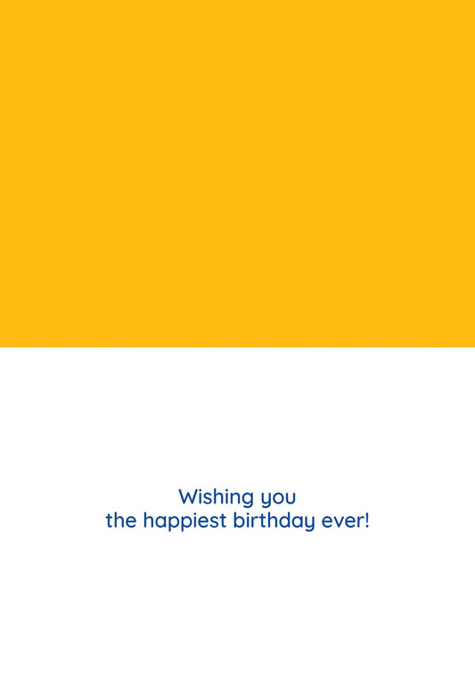 Hap-py Birth-day To Ya Birthday Greeting Card