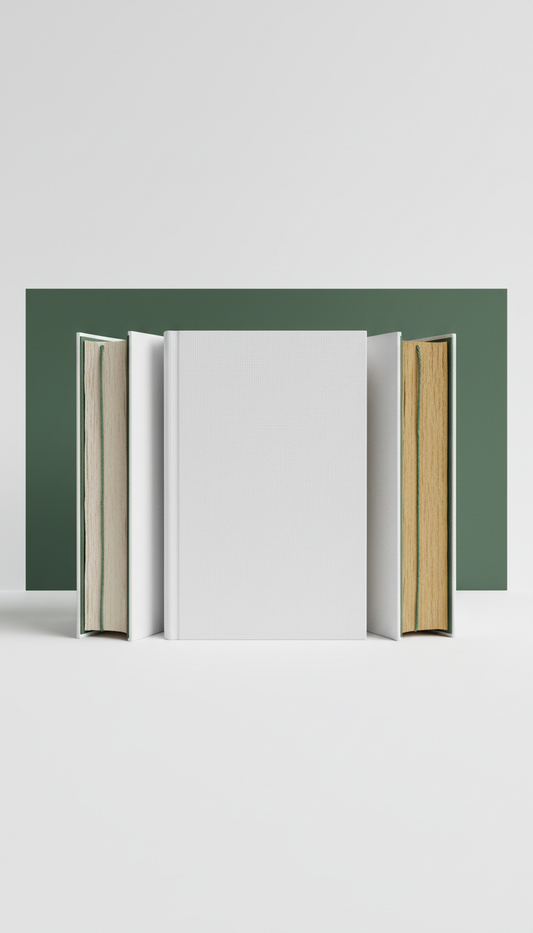 Modern literary anthology in magazine white